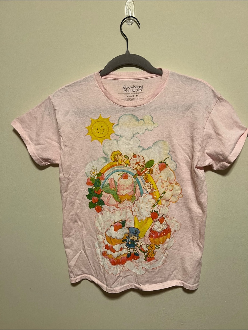 Strawberry Shortcake Pink Graphic Kids Tee